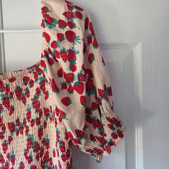 Betsey Johnson Red and White Floral Maxi Dress - Picture 9 of 13
